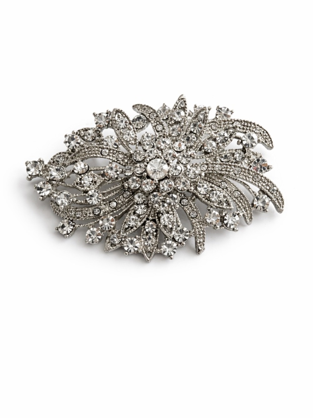 Vintage Silver Floral Brooch